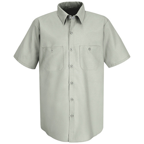 Red Kap Work Shirt Solid Color 2 Pocket Men’s Industrial Uniform Short Sleeve