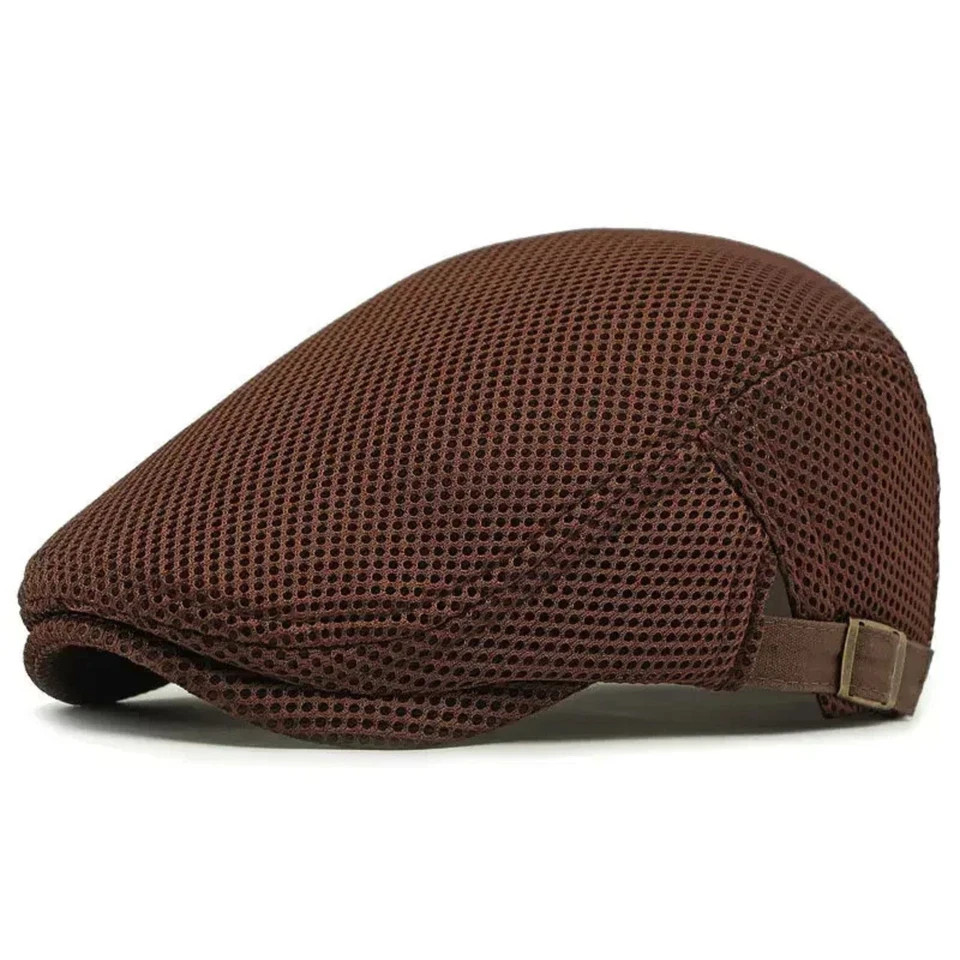Duck Mesh Summer Gatsby Cap Mens Ivy Hat Golf Driving Sun Flat Cabbie Newsboy
