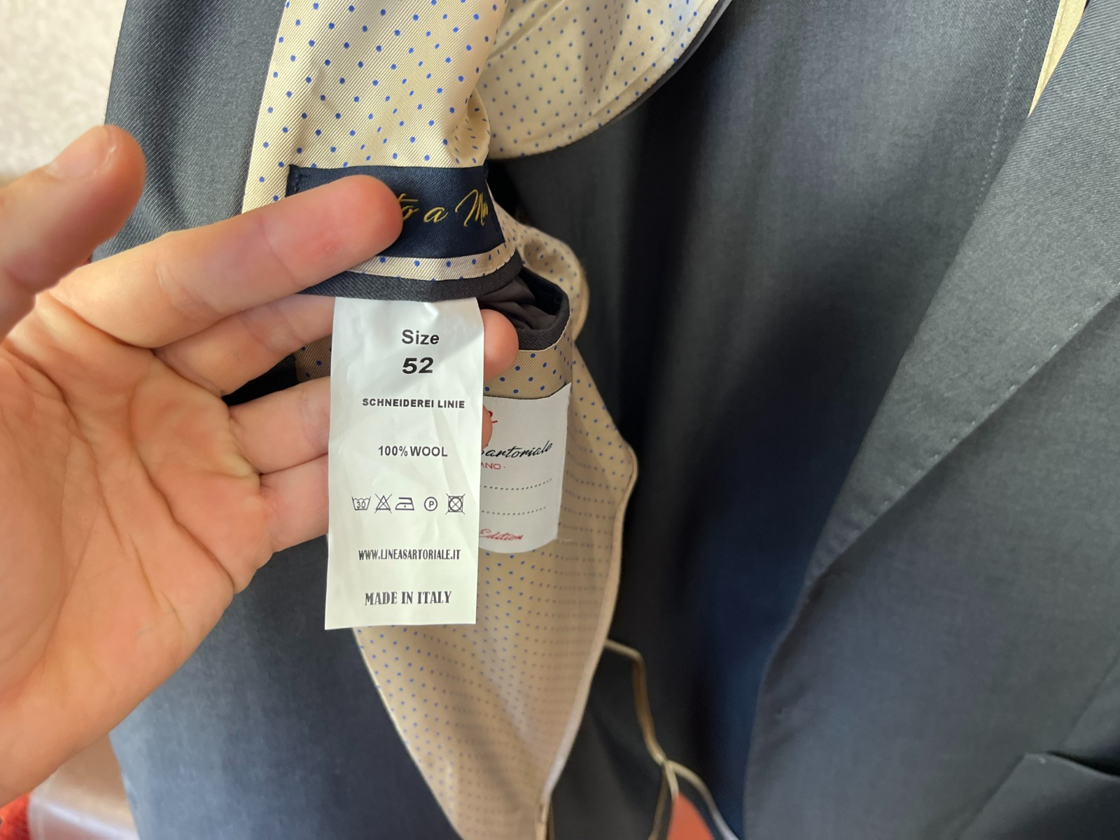 NWOT! Linea Sartoriale Gray 150’S Wool Half Lined Italian Formal Suit 42 W38 L33