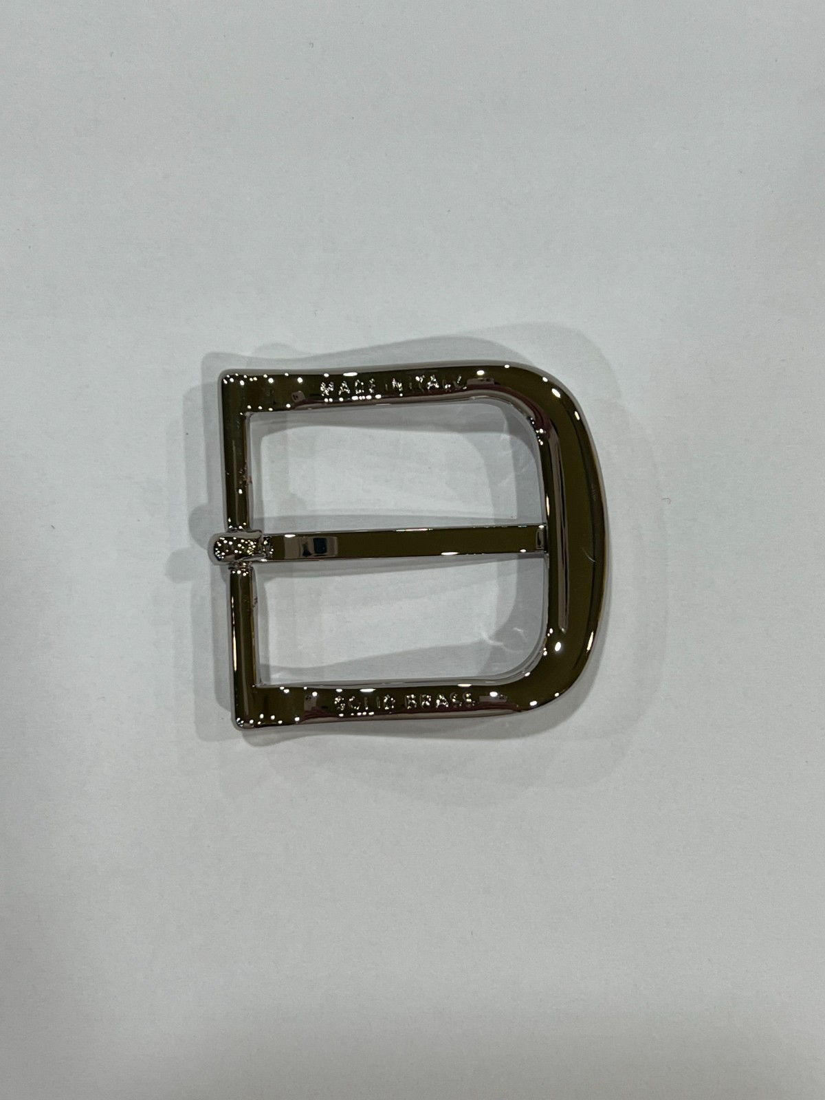 Solid Brass Nickel Belt Buckle Made in Italy Fits 1.38″ Belt Strap