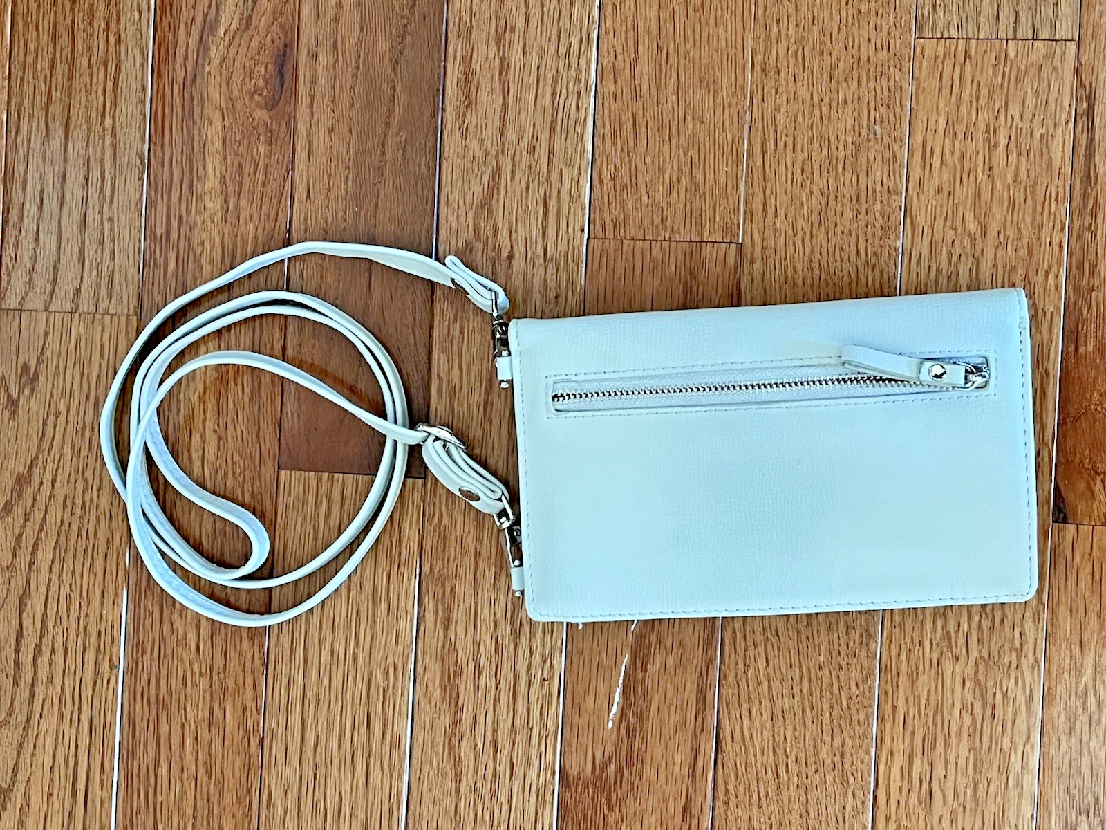 Cellphone Crossbody Wallet PRETTYZYS COLLECTION Gray with Little Flowers