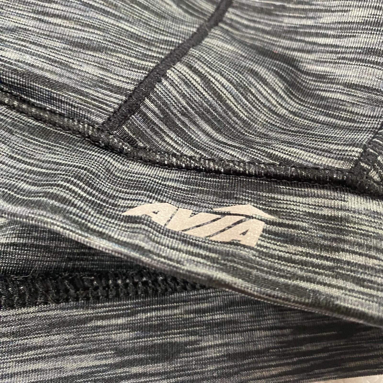 Avia Sports Bra Womens Large Gray Black Racerback Athletic Workout Yoga