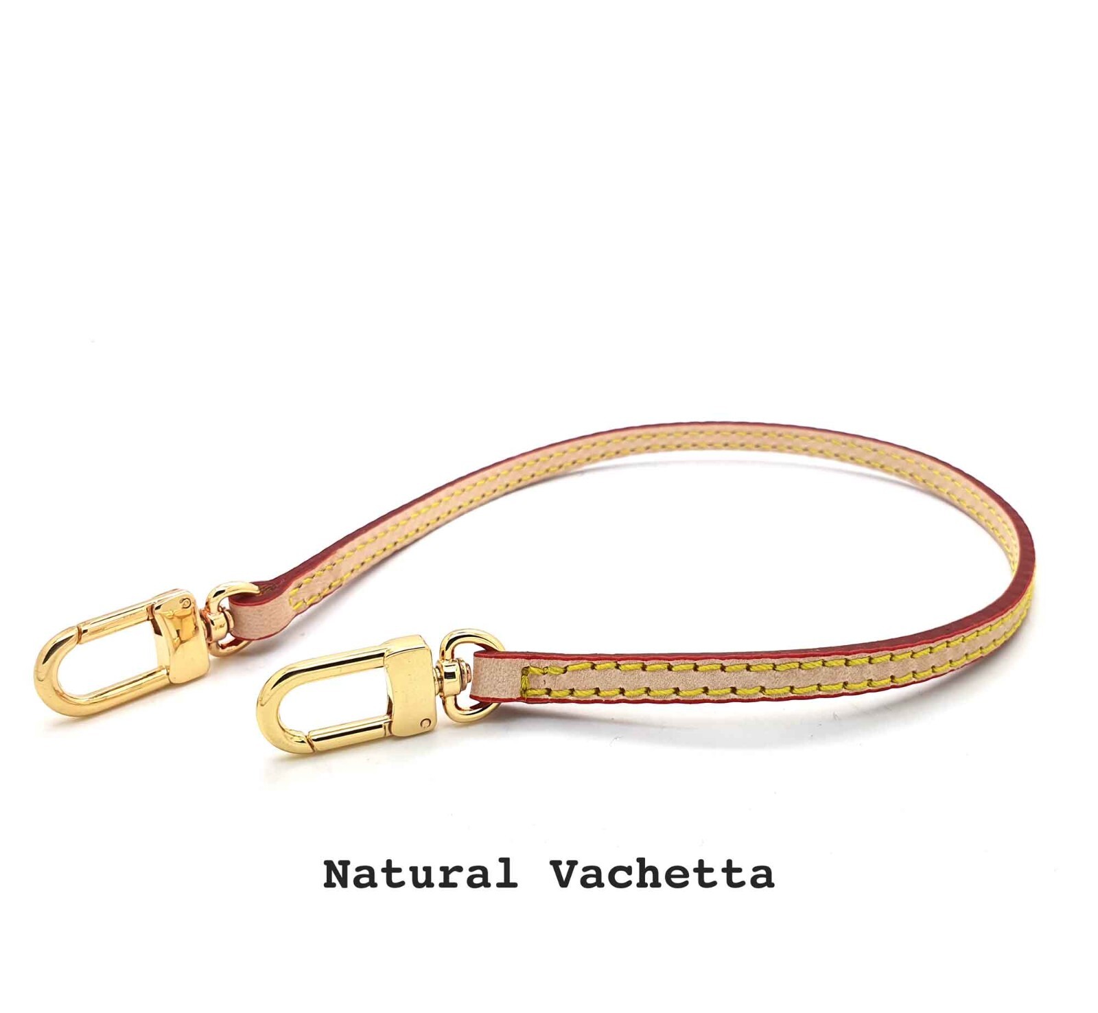 duyp Vachetta Short Leather Strap for Pochette Accessoires mini pouch purse bag