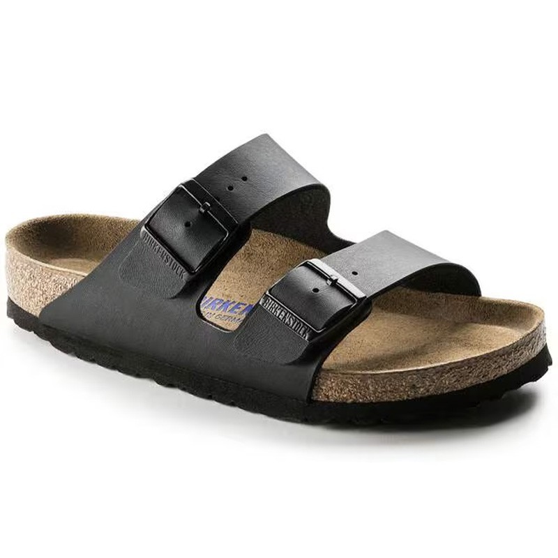 Birkenstock Arizona Birko-Flor Black Leather Unisex Sandals Select Size