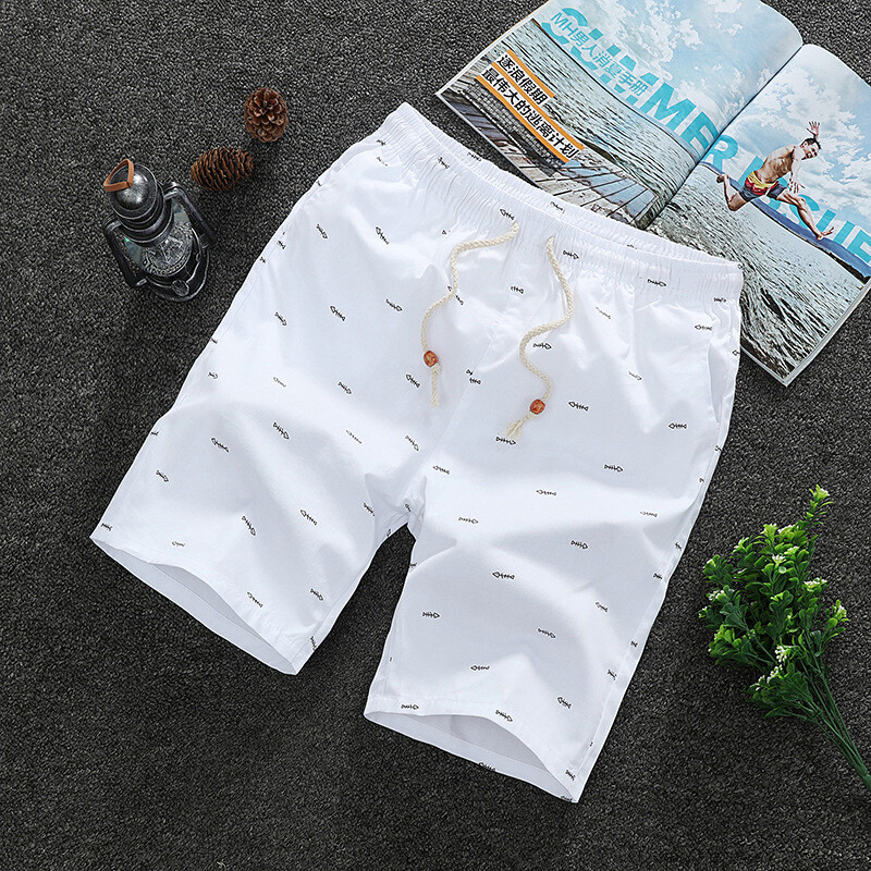 Men Casual Sport Shorts Chino Summer Beach Joggers Pants Twill Cotton Slim Fit