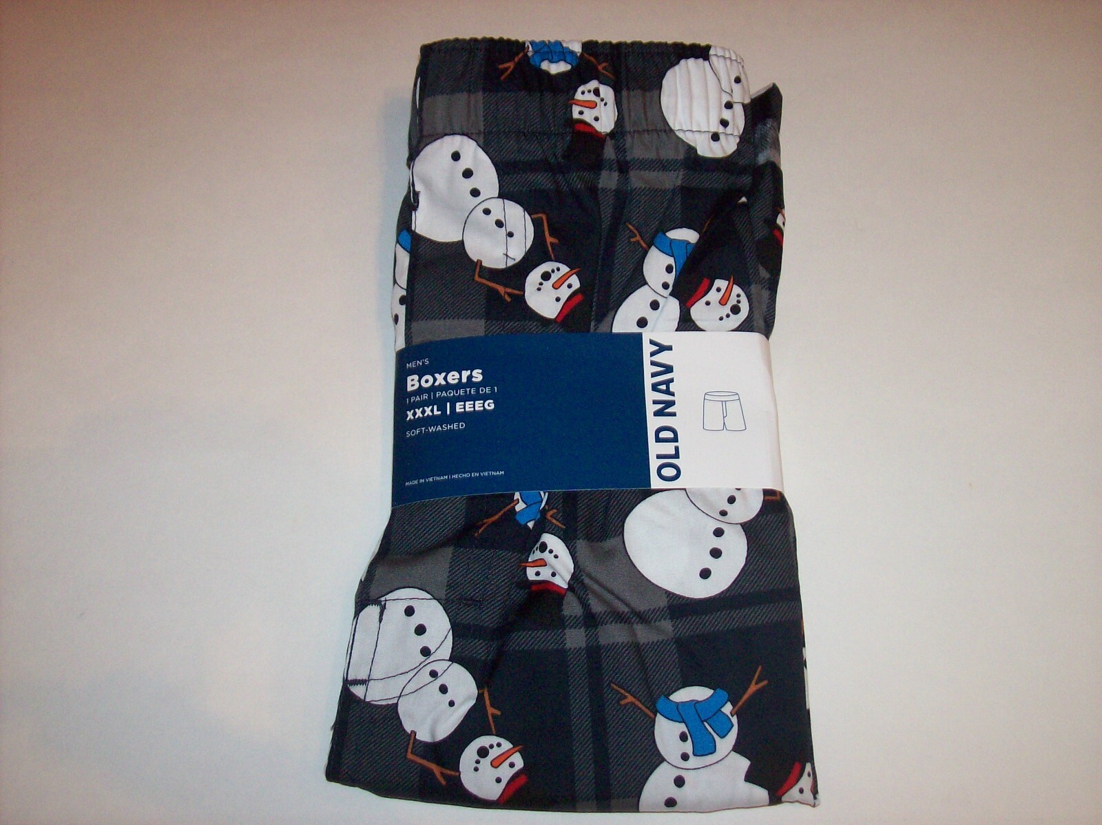 Old Navy Underwear Mens 1 Boxer Snowmen Charcoal S M L XL XXL XXXL