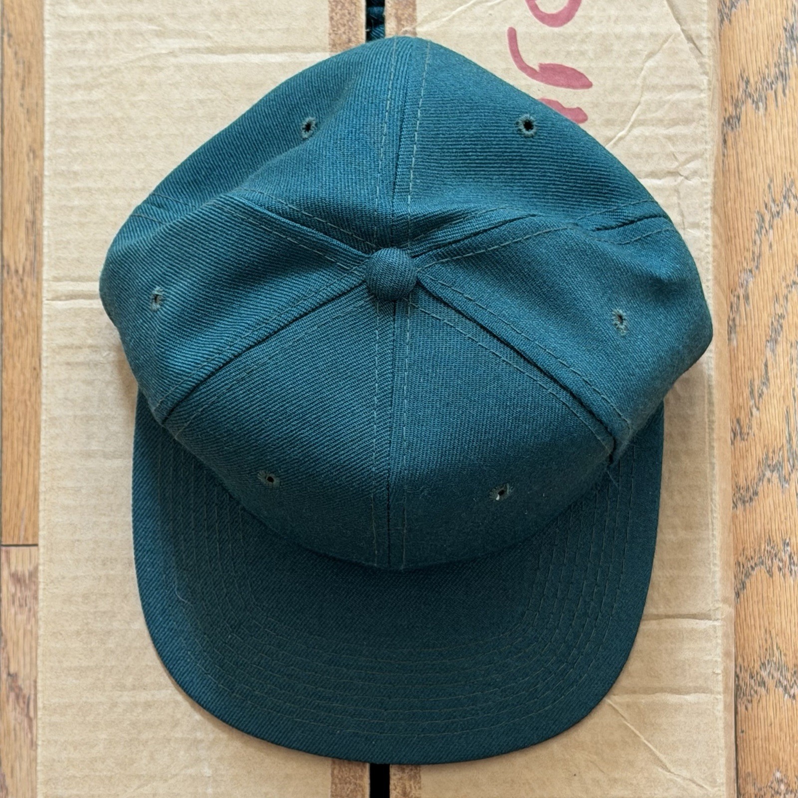 NWOT Vintage 80s 90s Solid Blank Dark Green Youngan Fitted Hat Wool Blend $25 ea