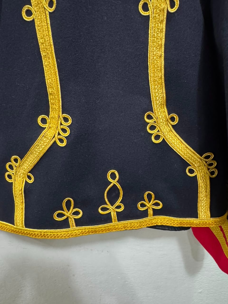 Black Hussar Military Band Jacket Gold Braid Napoleonic Parade Uniform Coat Slim