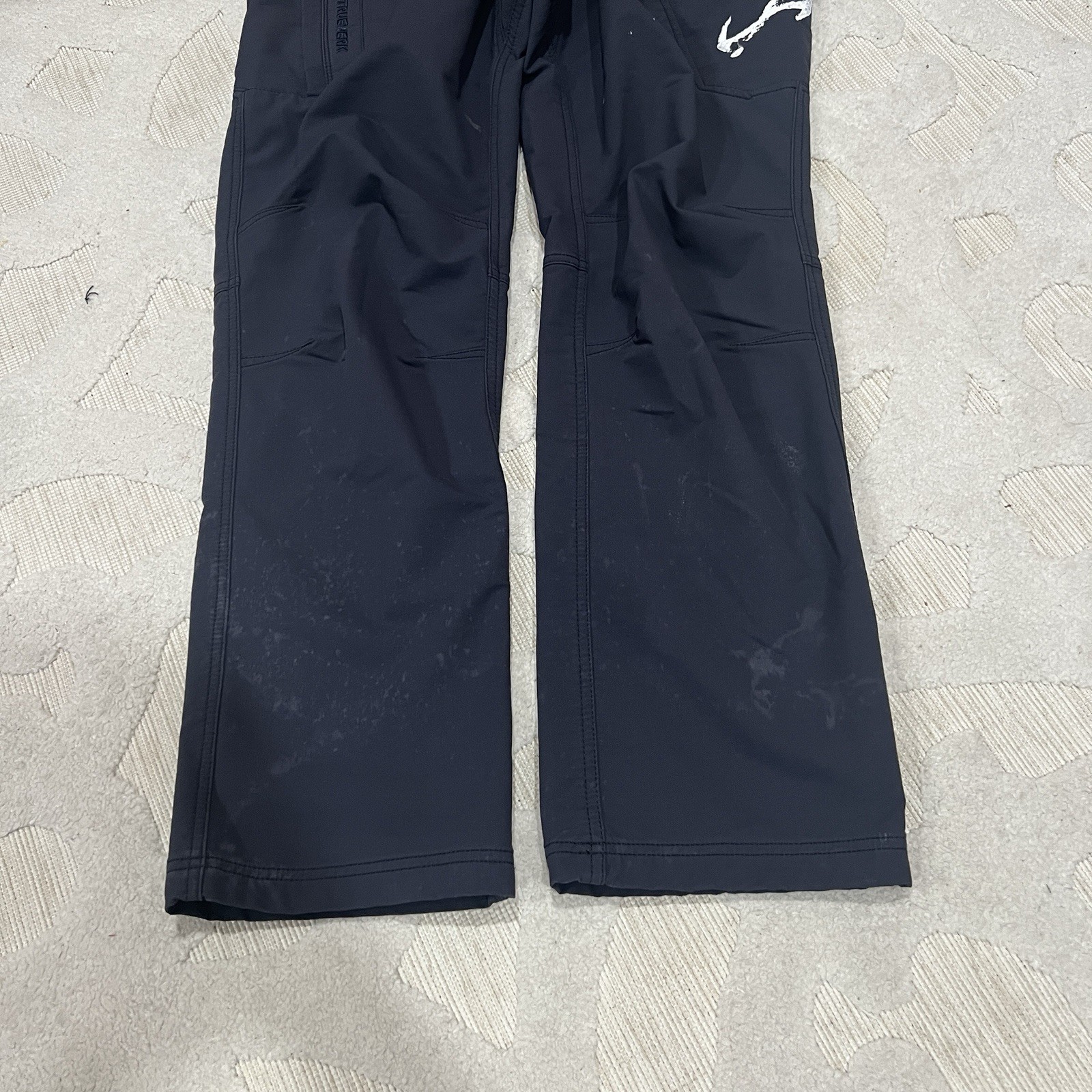 Truewerk T2 Werkpant Cargo Mens 34×32 Navy Dark Blue Workwear Stretch Utility
