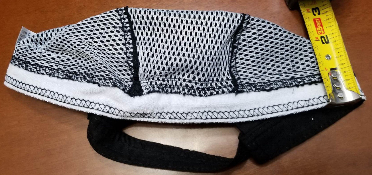 Black Bandana Head Wrap Cap w/ Sweatband Dorag Motorcycle Doo Rag Du Dew Cotton