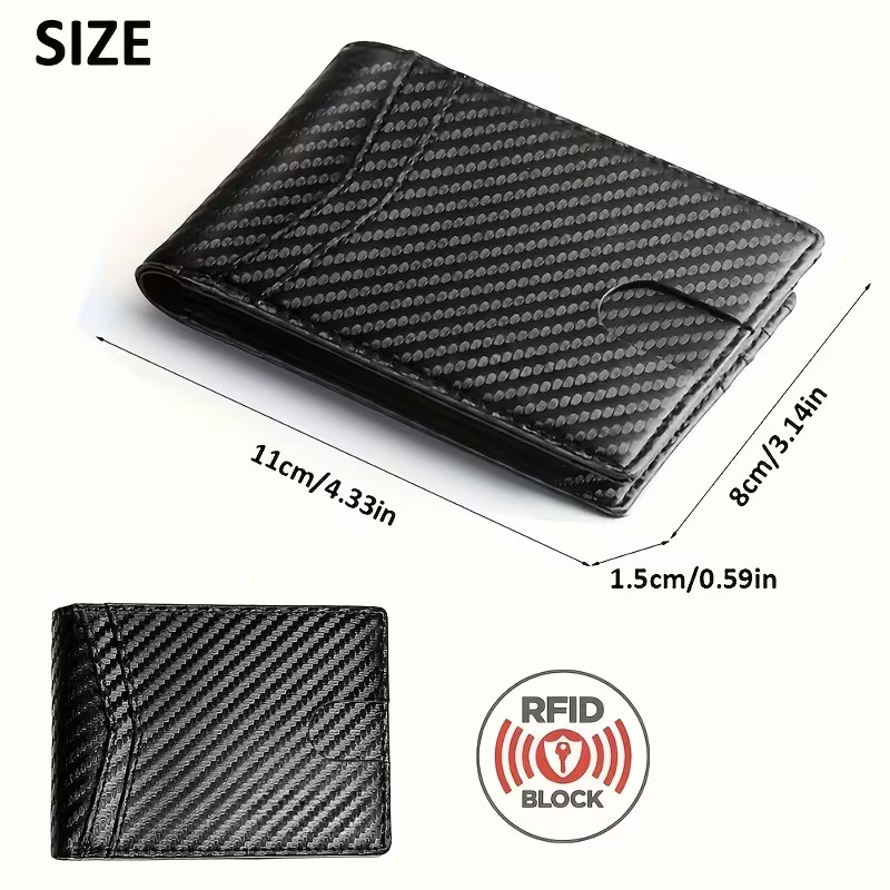 RFID, Blocking Pop Up Wallet, Carbon Fiber Card Holder, Slim Metal Wallet