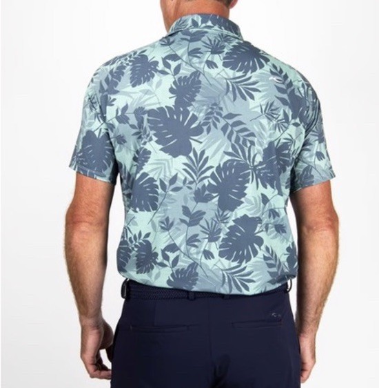 $80 KJUS Men’s Golfer Polo Shirt – Mineral/Steel Blue – Size 52/Large – New Tag