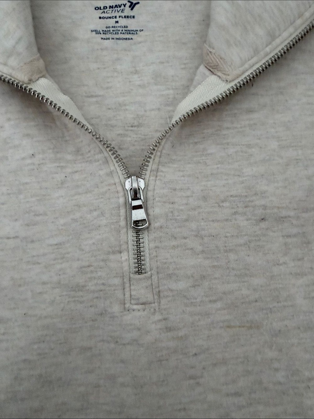 Old navy beige and Light Gray Quarter-Zip Pullover Sweater