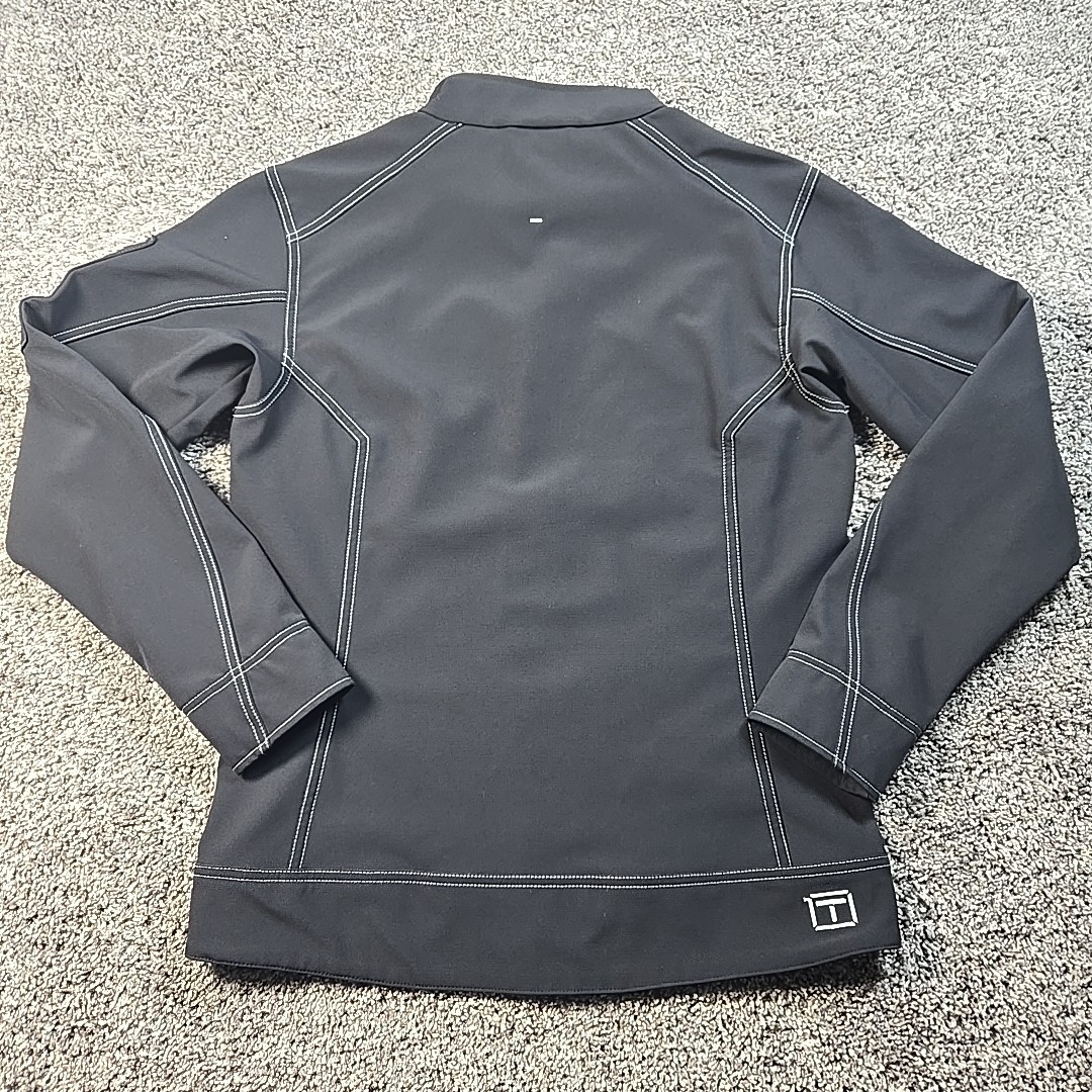Truewerk Jacket Mens Small Black Water Repellent Softshell Full Zip Work Utility