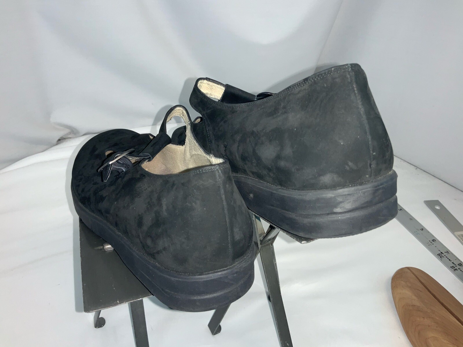 Theresia M. Sandals Shoes Sz 8.5 Women Black Leather Strap Hungaria YGI E1S-6