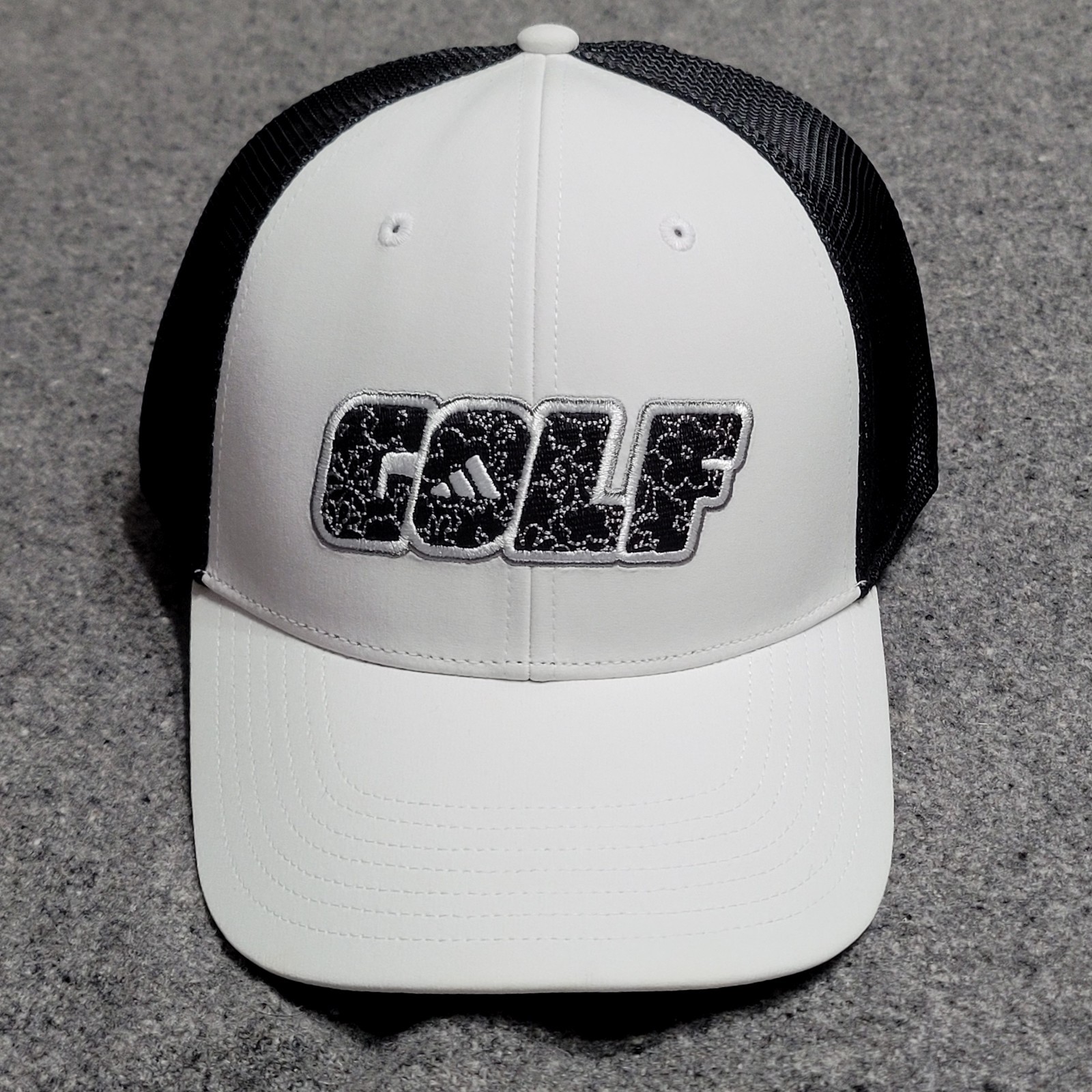Adidas Hat Cap Mens Black White Golf Lo Pro Trucker Snapback 3 Stripes Adult