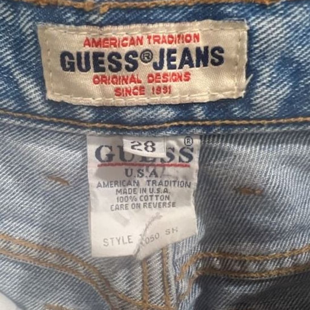 Vintage Guess USA High-Rise Tapered Leg Mom Jeans Size 28