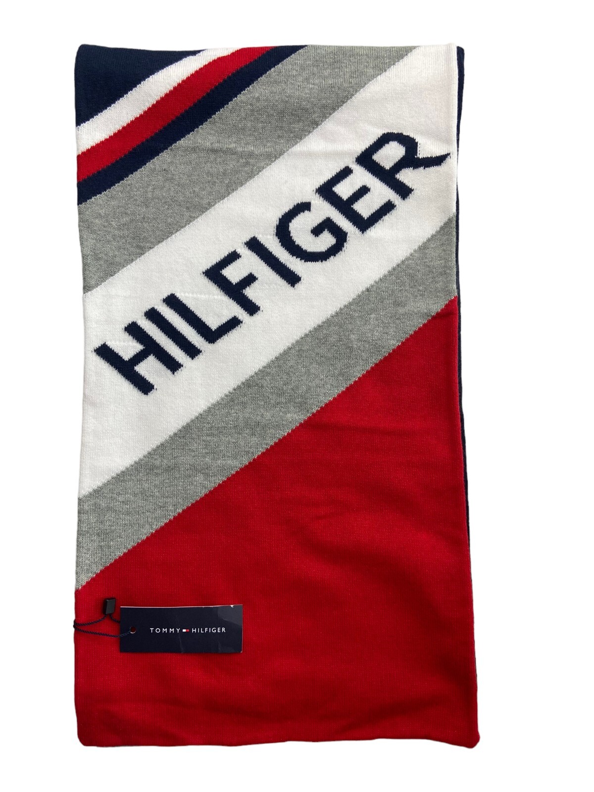 Tommy Hilfiger Winter Scarf Neck Warmer Logo Red White Blue Buyer’s Choice New