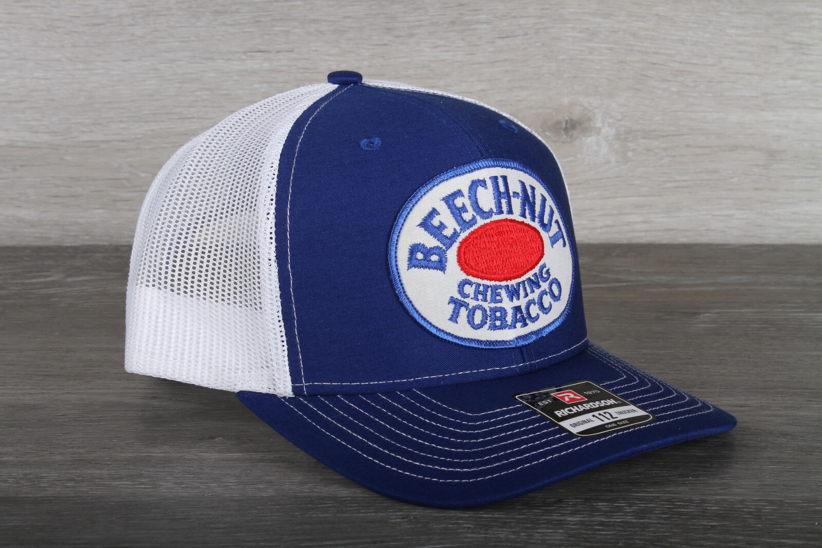 Vintage Beech-Nut Chewing Tobacco Patch on a Richardson 112 Trucker Hat