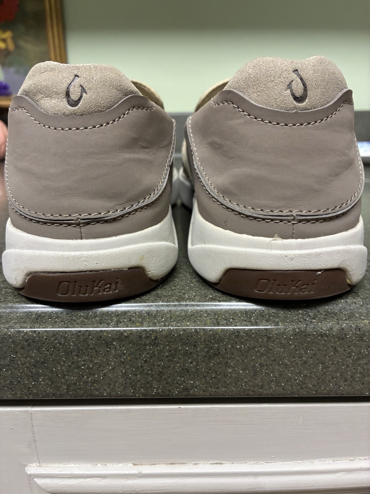 Olukai Lae’ahi Men’s Size 9.5 Slip On Beach Sneakers Clay Clay 10443-1010 Mesh