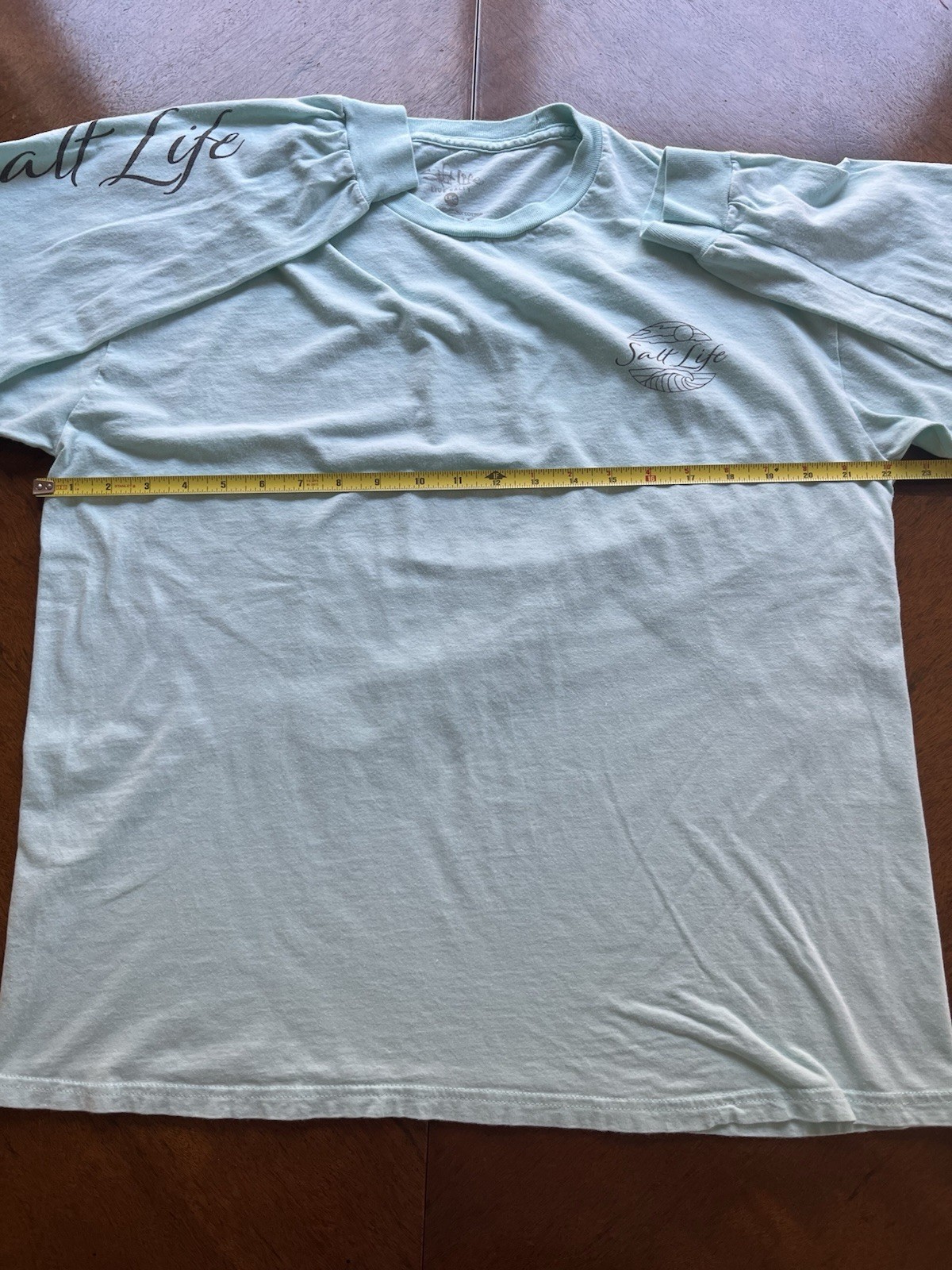 Salt Life Aruba Blue LS T-shirt “Tranquil Tides” Adult Large ~ 100% Cotton
