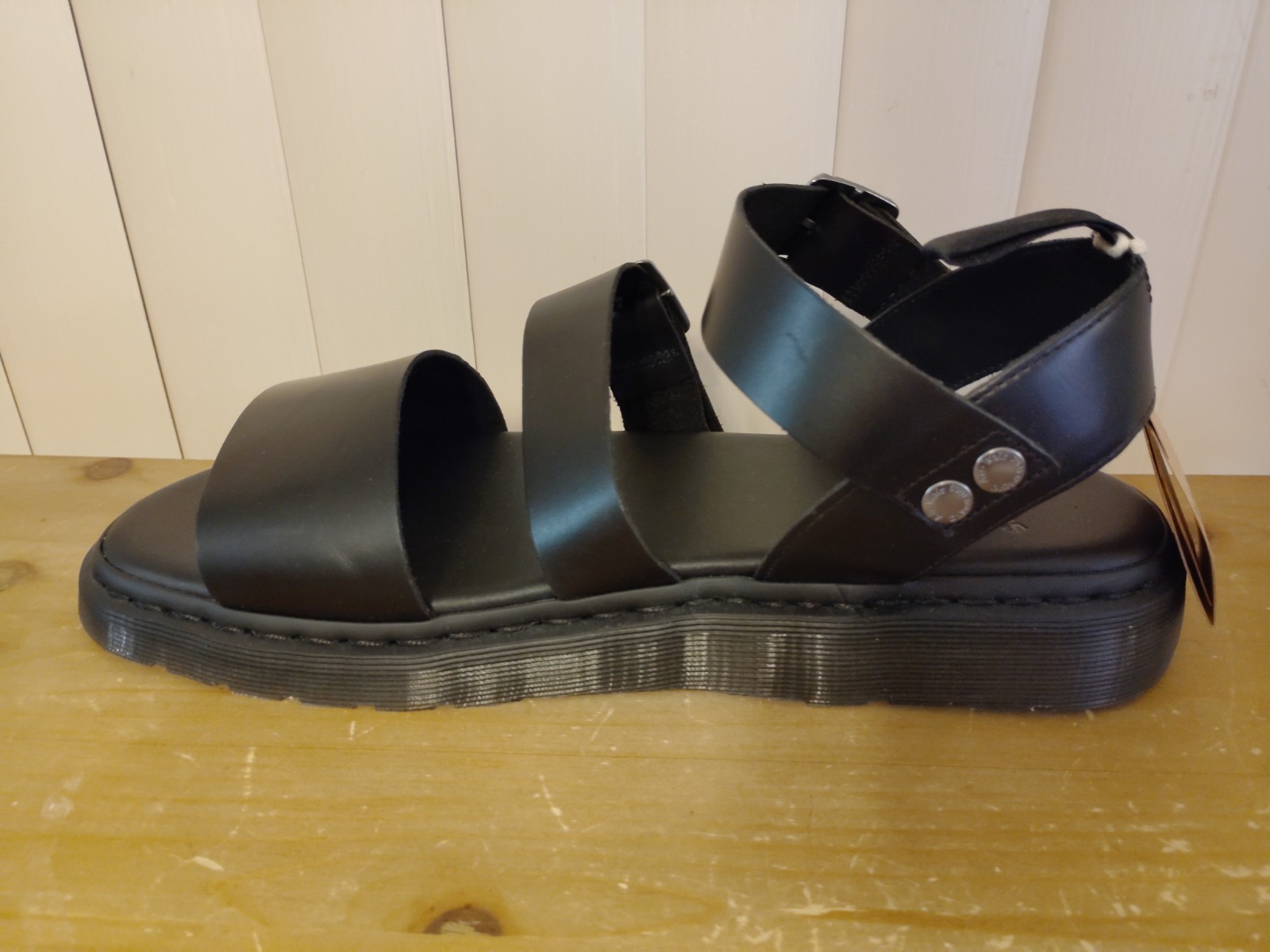 Dr. Martens Gryphon Mens Gladiator Sandals Black Atlas Leather Mens Size US 14