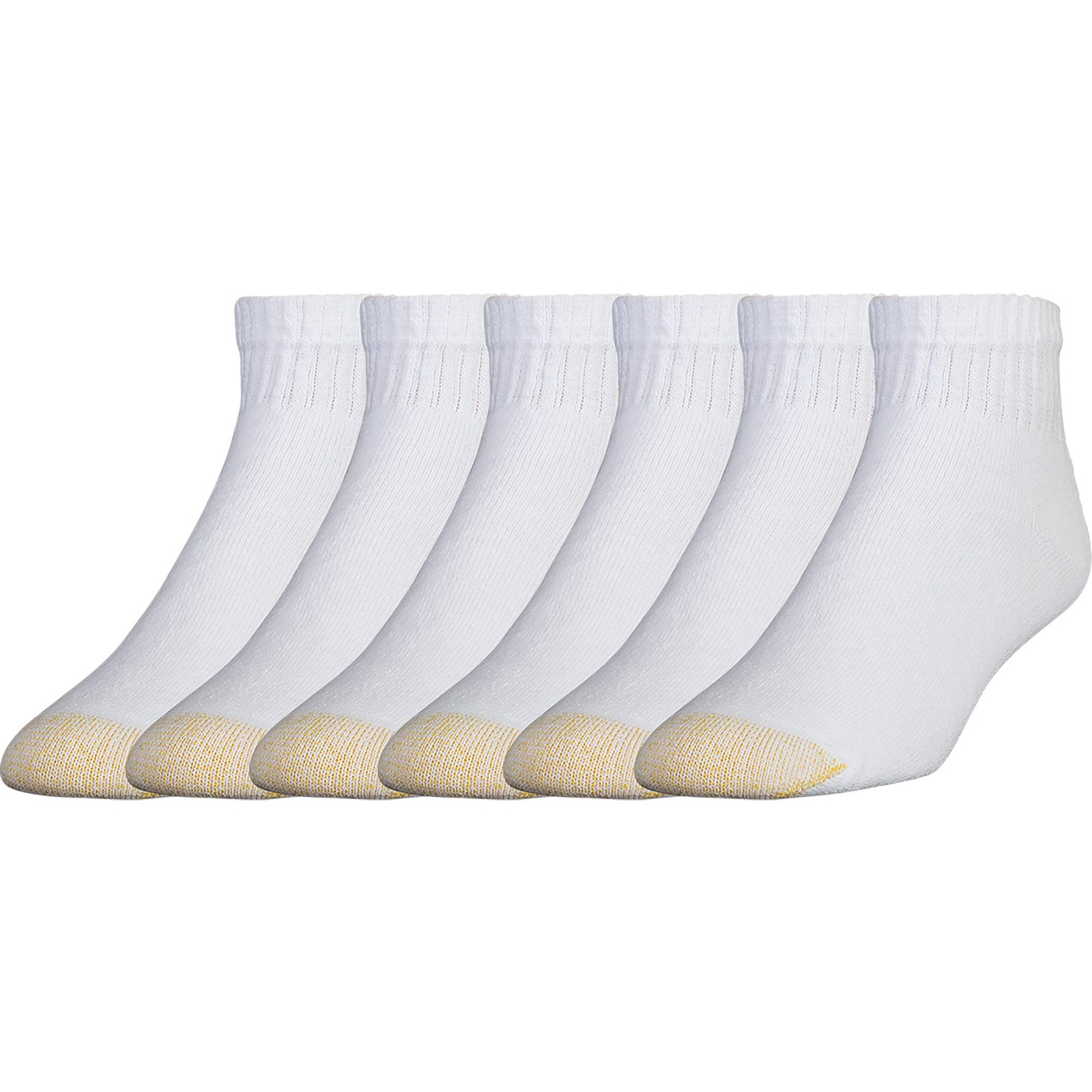 GOLDTOE Men’s 656P Cotton Ankle Athletic Socks, Multipairs, White (6-Pairs), …