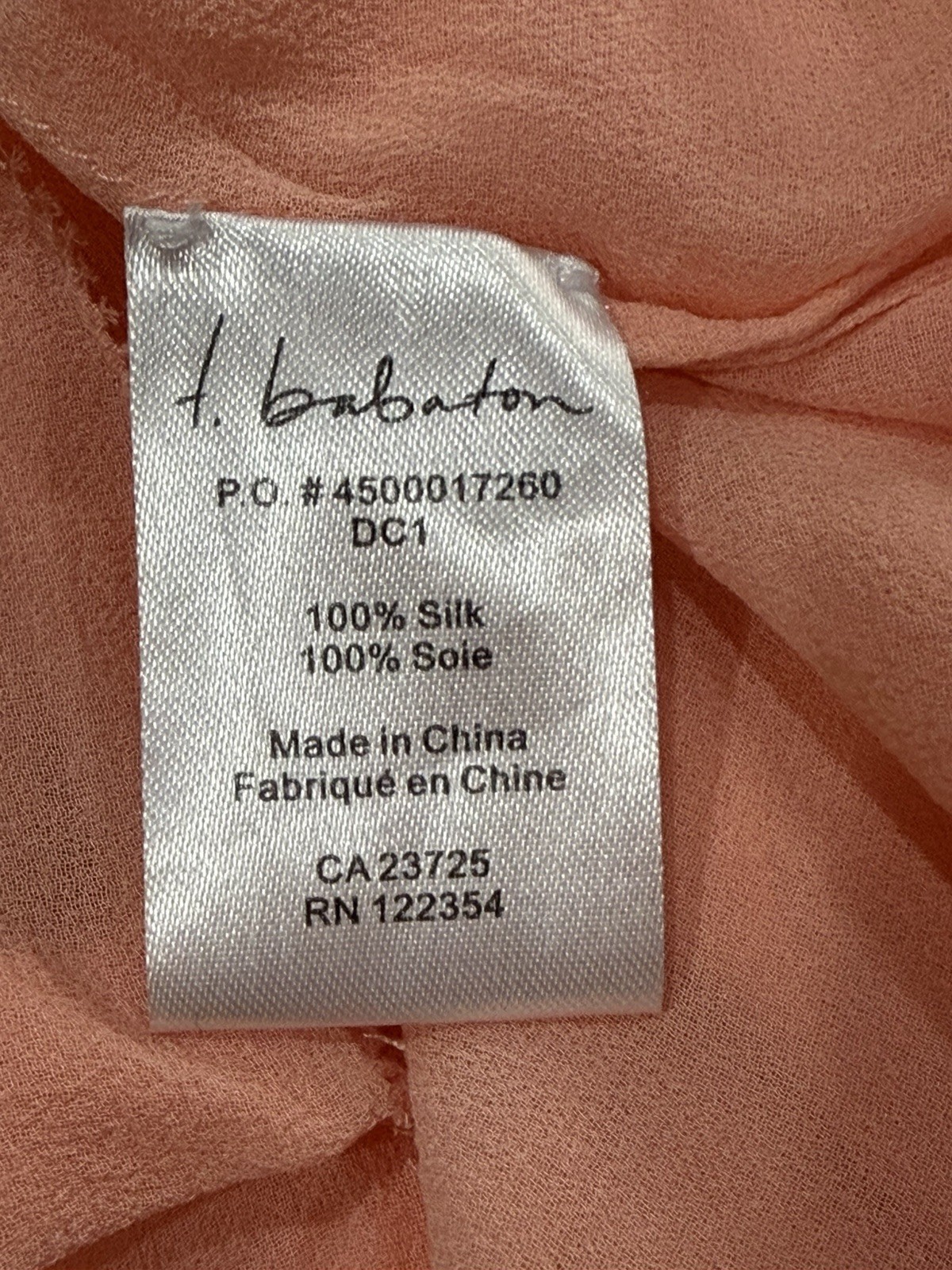 Babaton Aritzia 100% Silk Chiffon Ruffled Top Shirt V-Neck Sleeveless Pink Sz S