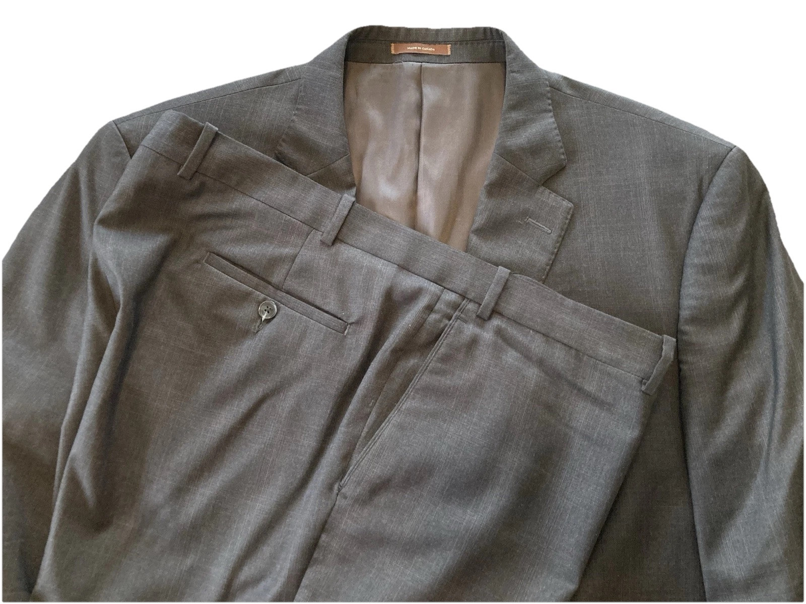 READ 2 Piece: Peter Millar Suit Men 48T Grey Wool Stretch 2 Button+Pants 40×28