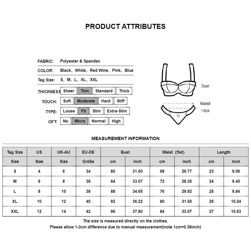 Women Sexy Lace Lingerie Nightwear Underwear Panties Brief Sleepwear Bra Set US