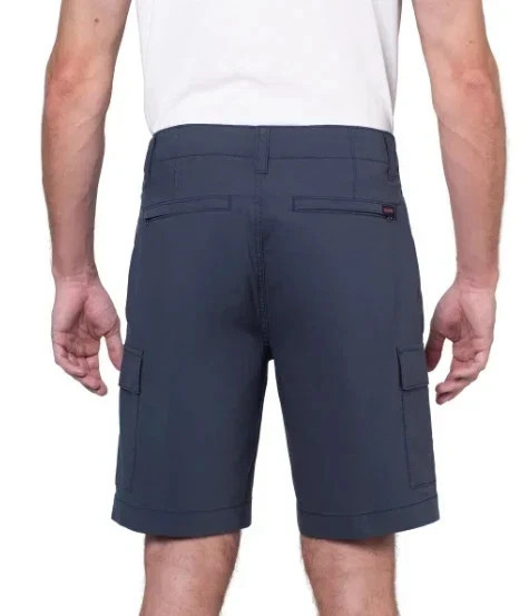 Wearfirst Men’s Classic Fit Stretch Fabric Cargo Shorts, Blue, 30