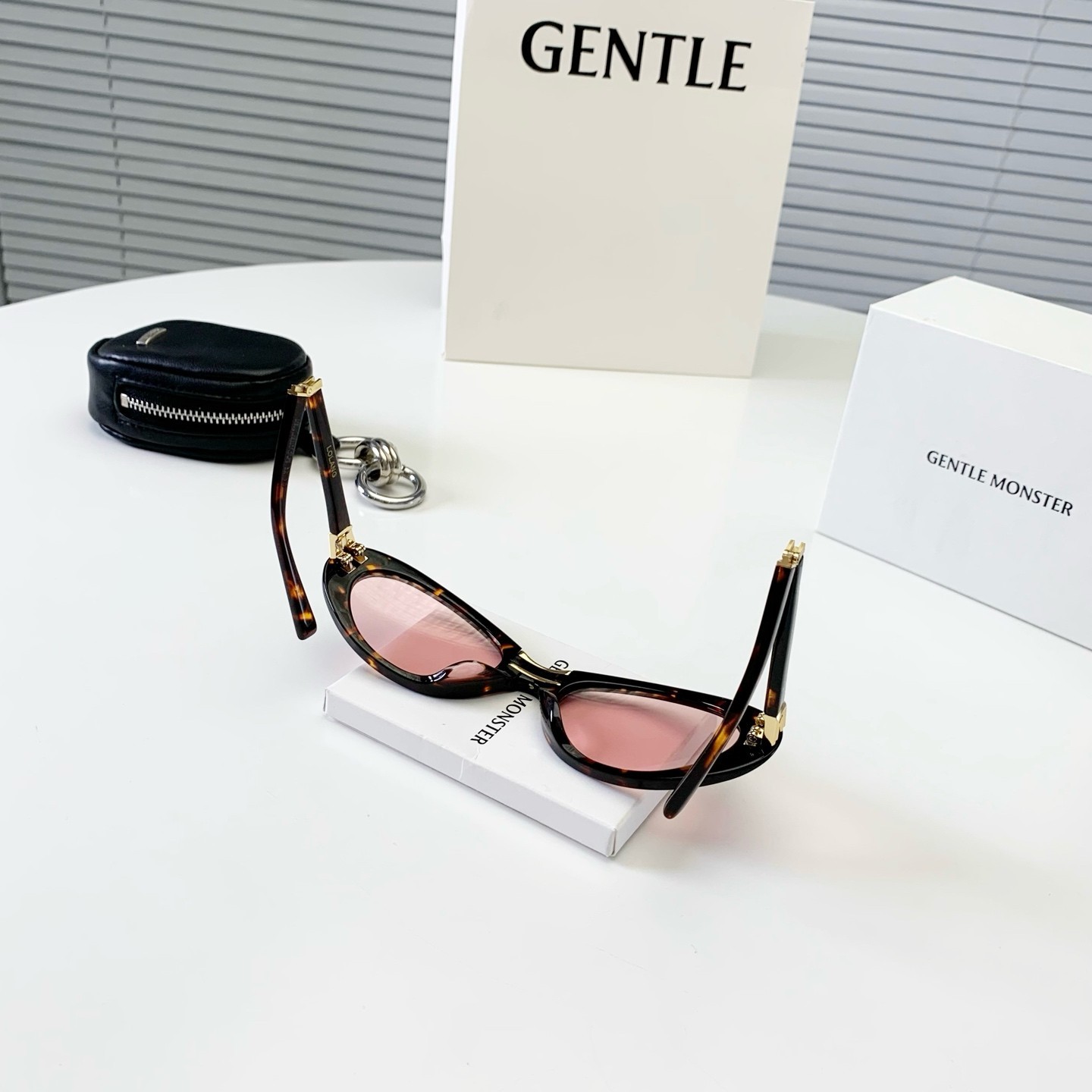 GENTLE MONSTER LOLANG Havana Pink 55口21-132 Sunglasses New w/ Case