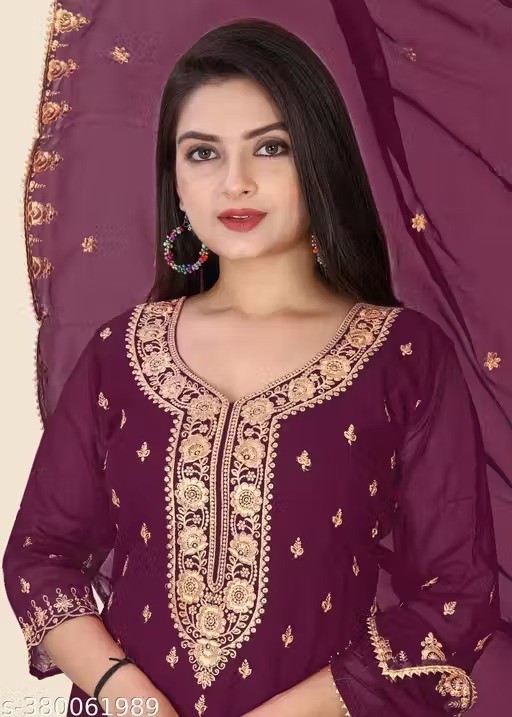 Readymad Georgette Kurta/kurti and plazoo Set for Women’s Party Festive Outfit