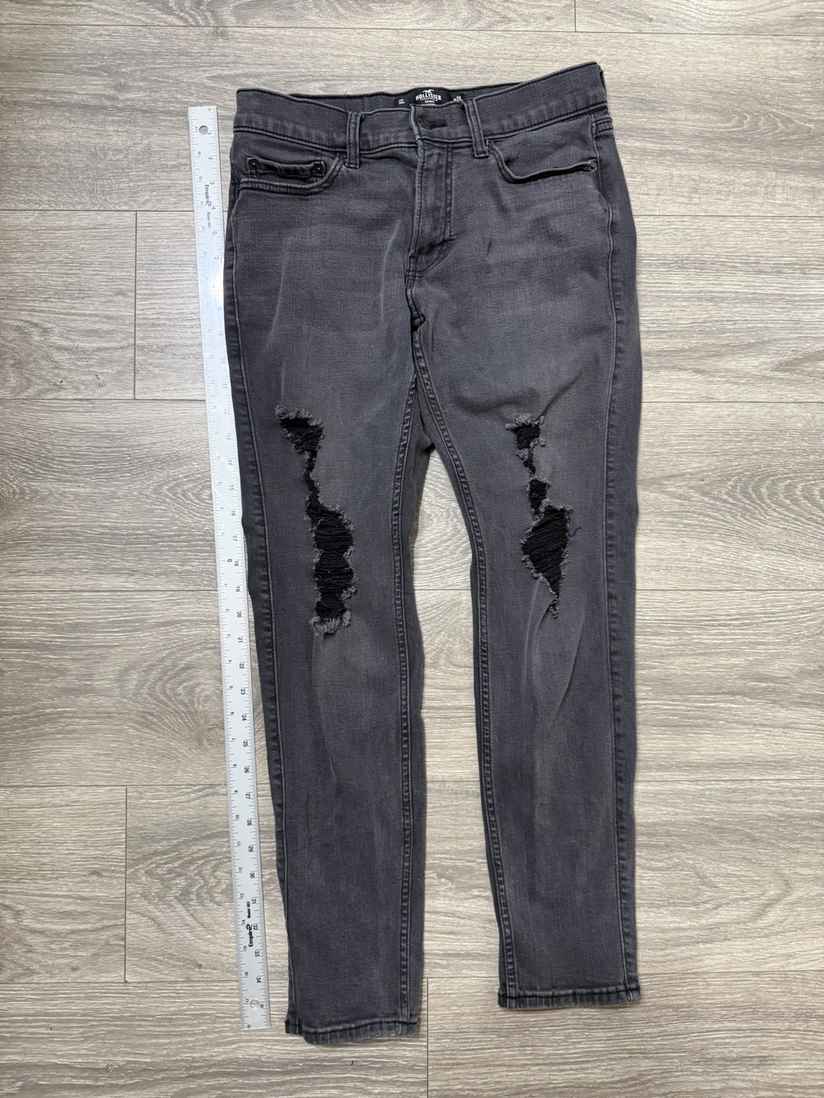 Hollister Faded Black Distressed Skinny Jeans29x30 Men’s