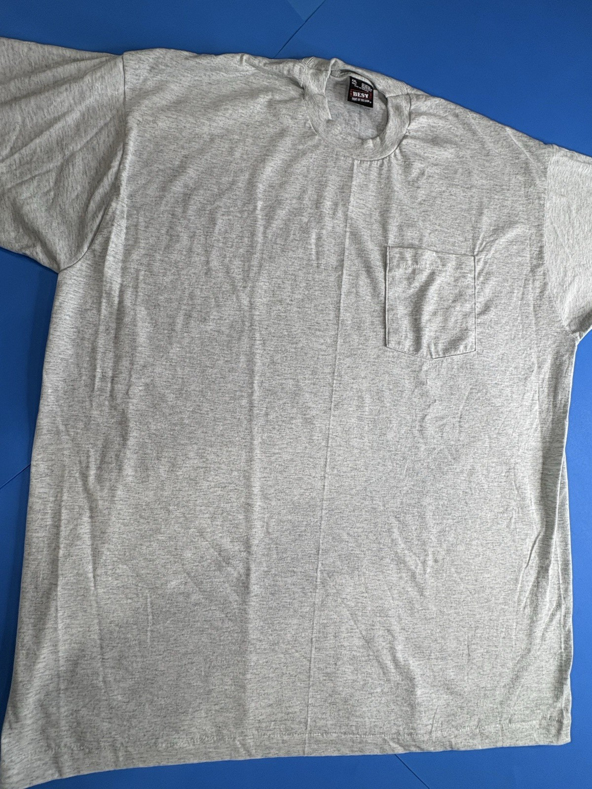 Vtg 1980s 1990s Fruit Of The Loom Best Made In USA Blank Grey T-Shirt 2XL NEW