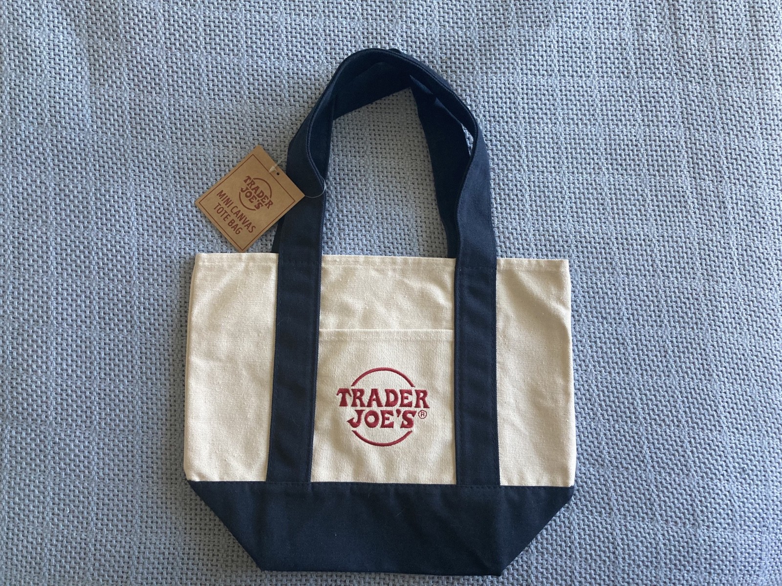 NEW! Mini Trader Joes canvas tote bags in original and pastel colors