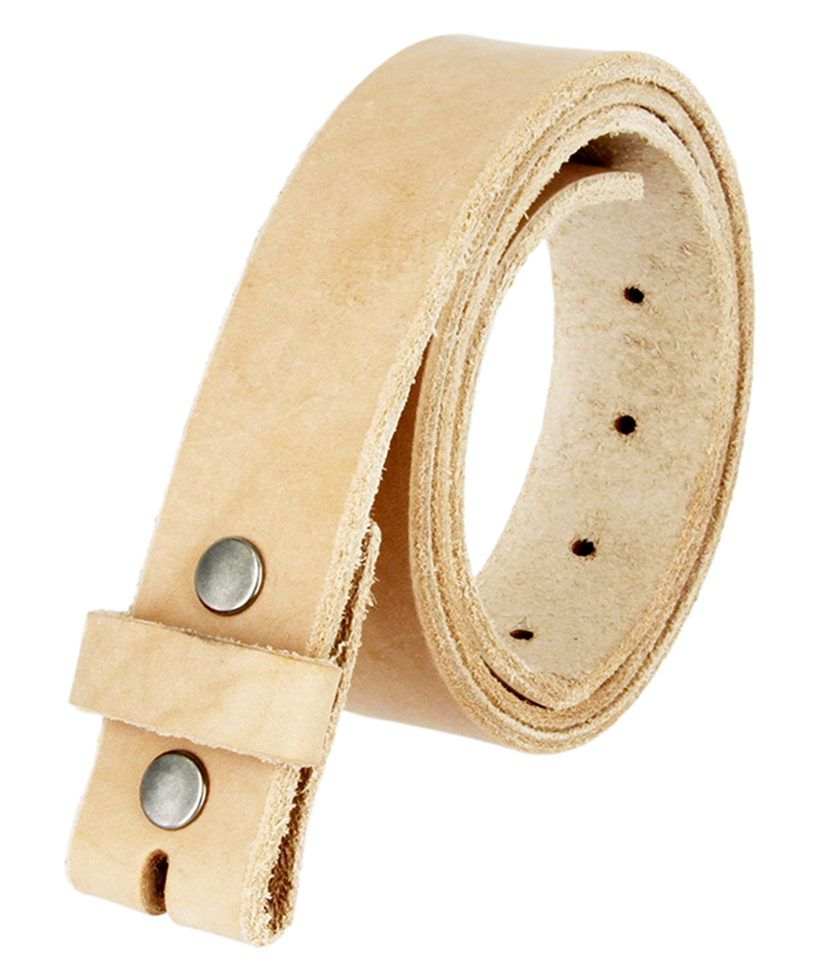 *Handcrafted, Custom Made in USA* Natural Cowhide Leather One Piece Belt Strap