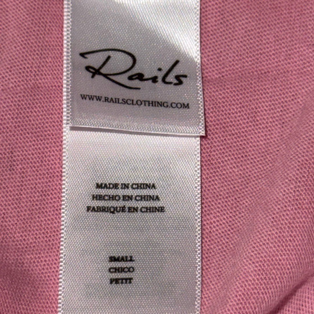 RAILS Women’s Roman Cotton Tee in Pink Waves Tie Dye-Size Small