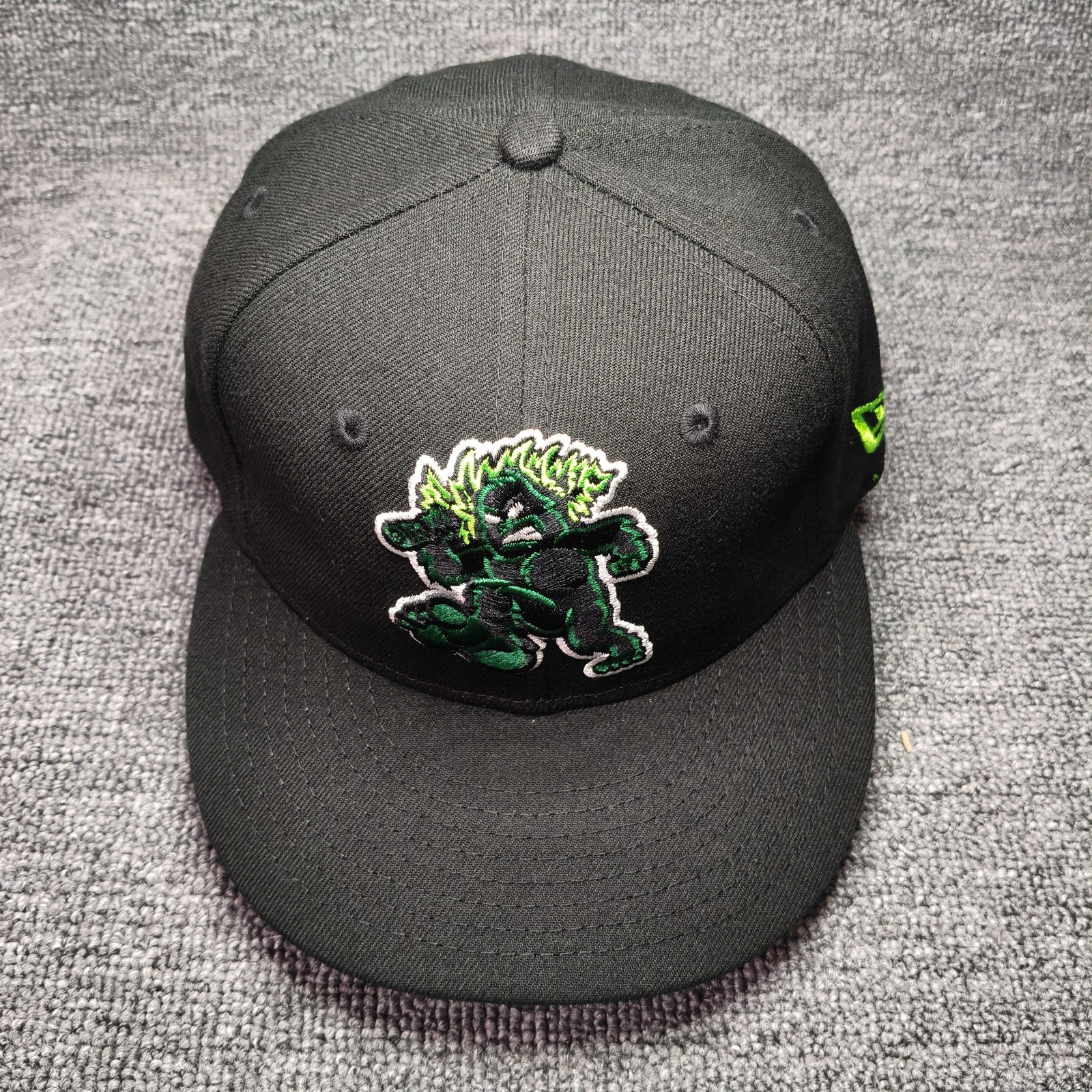 New Era Hillsboro Hops 59FIFTY Fitted Black Size 7 MiLB Hat