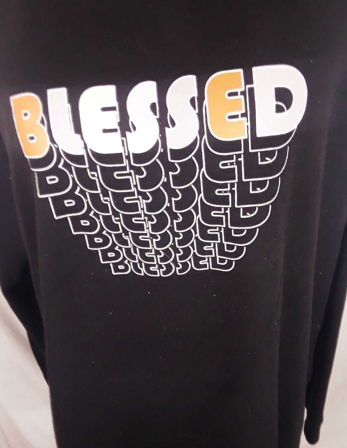 TA1-25 New Directions Studio XL woman’s Sweat shirt BLESSED long sleeve black