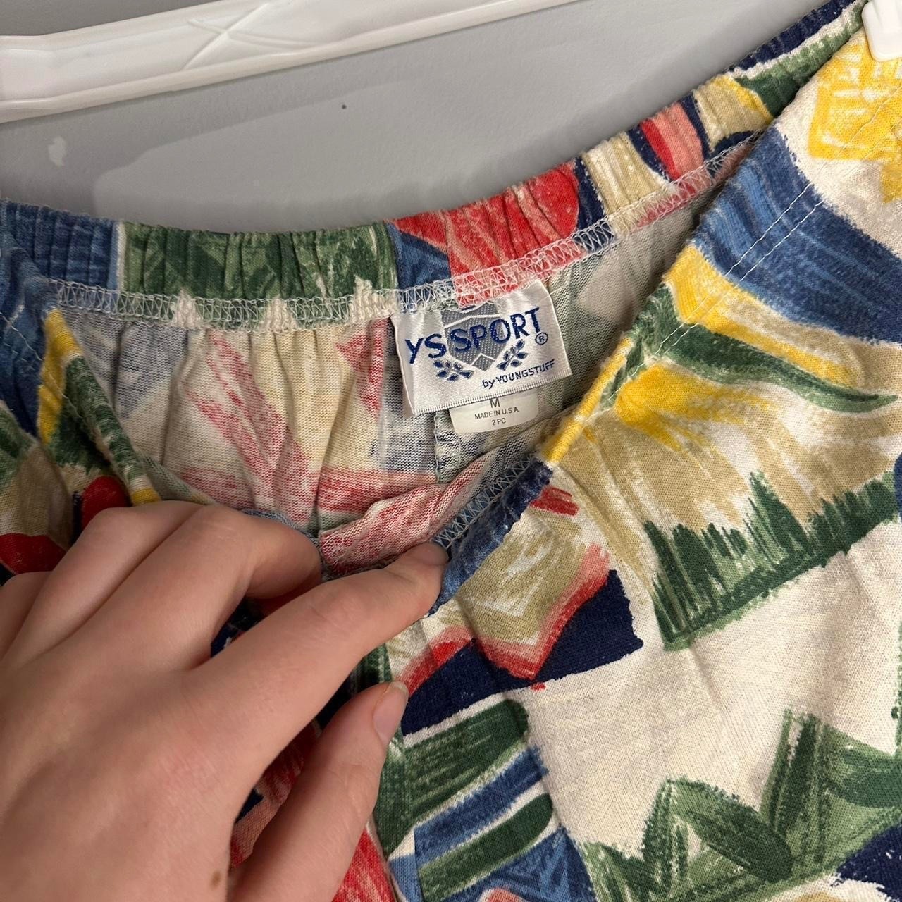 Vintage YS Sport by Youngstuff Abstract Geometric Shorts Multi-Color Womens M
