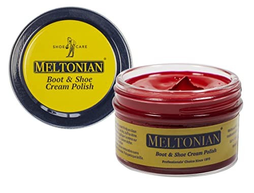 Meltonian shoe cream, 107 Red. oil based with beeswax, restors, and protects
