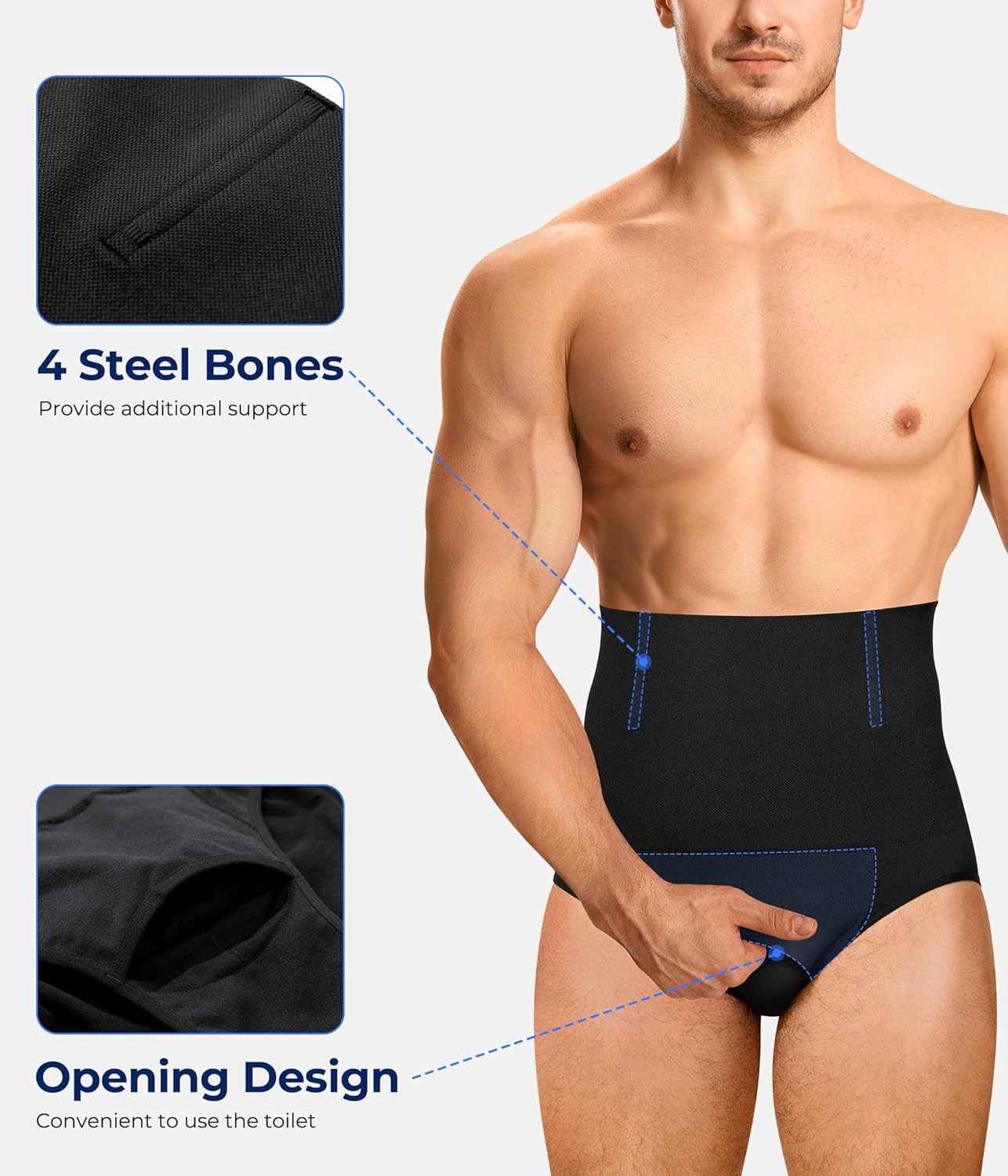 FAJAS PARA HOMBRES FAJA REDUCTORA DE HOMBRE ABDOMEN CONTROL GIRDLE BOXER SHORTS