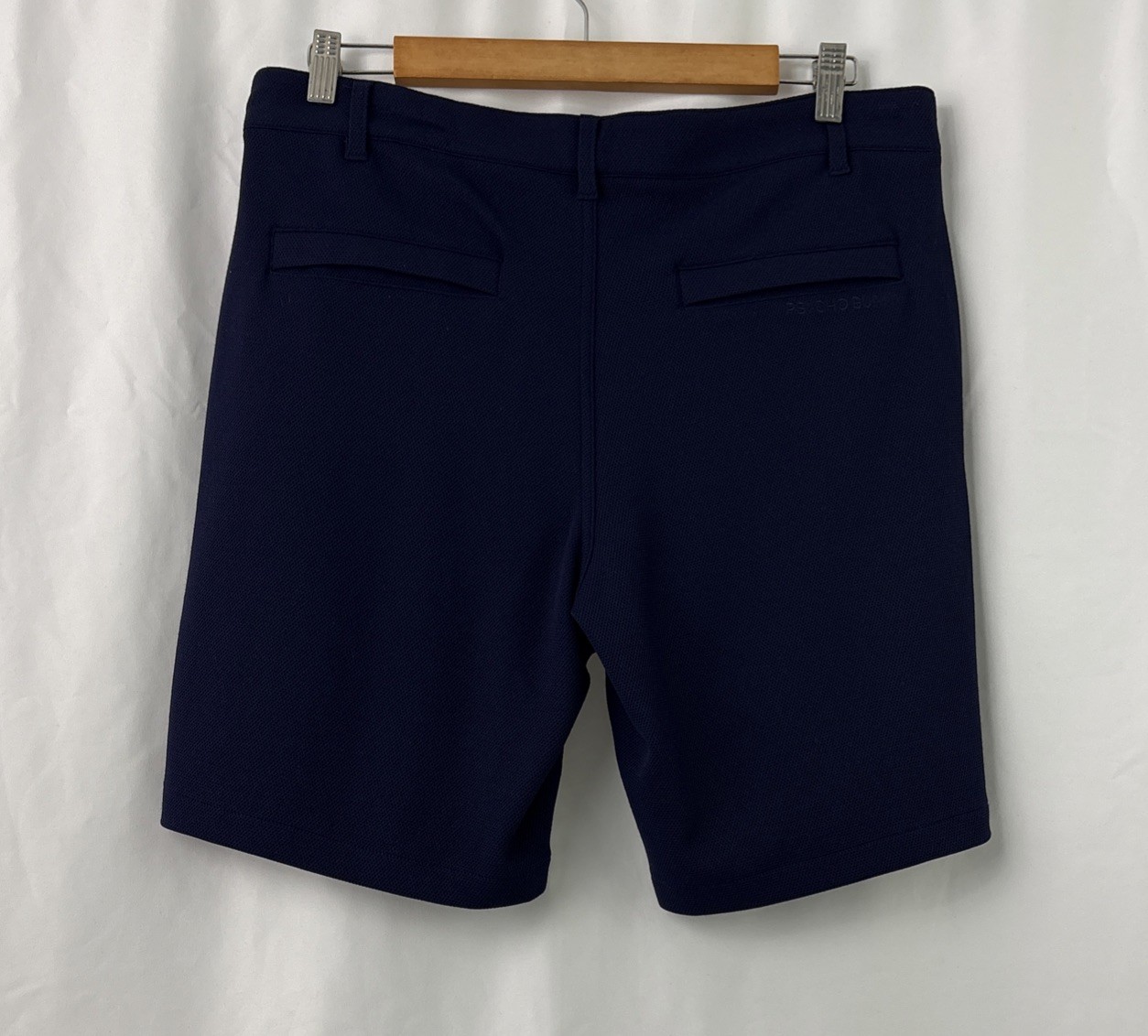 Psycho Bunny Mens Shorts Size 32 Navy Blue Shiro Knit Honeycomb Golf