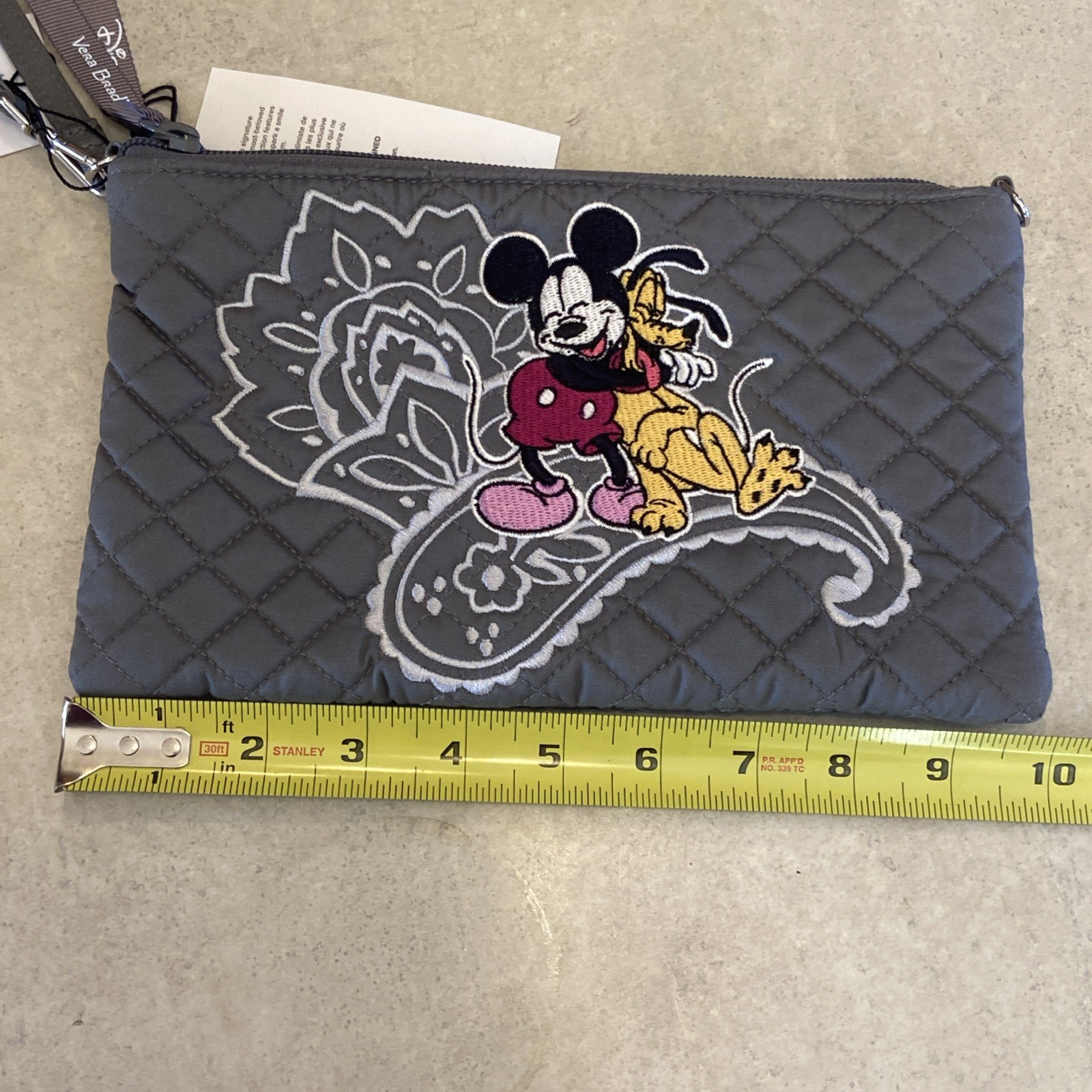 Vera Bradley Disney Mickey and Friends Piccadilly Paisley RFID Wristlet Bag