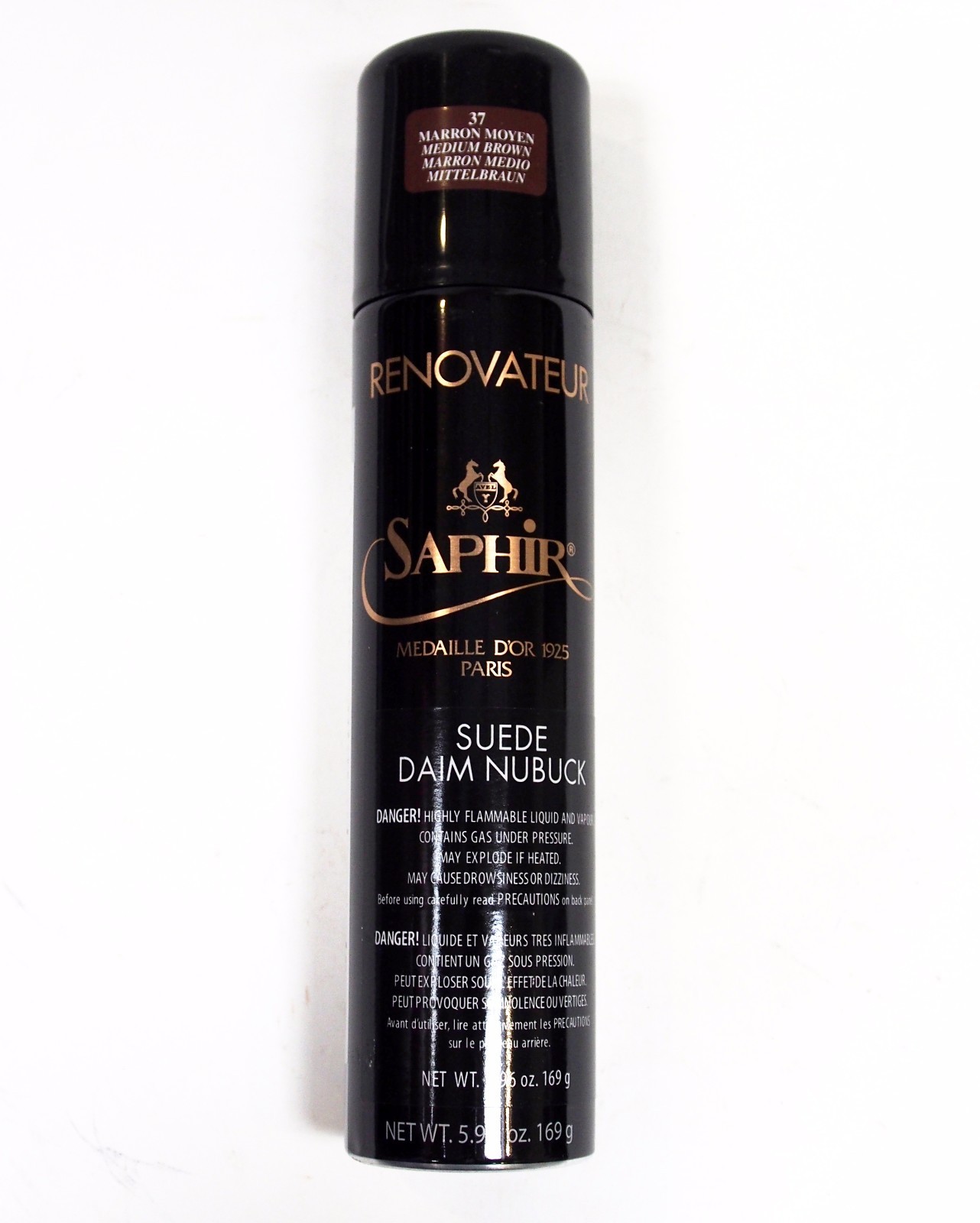 Saphir Medaille d’Or Nubuck, Suede Renovateur Spray – Color Medium Brown