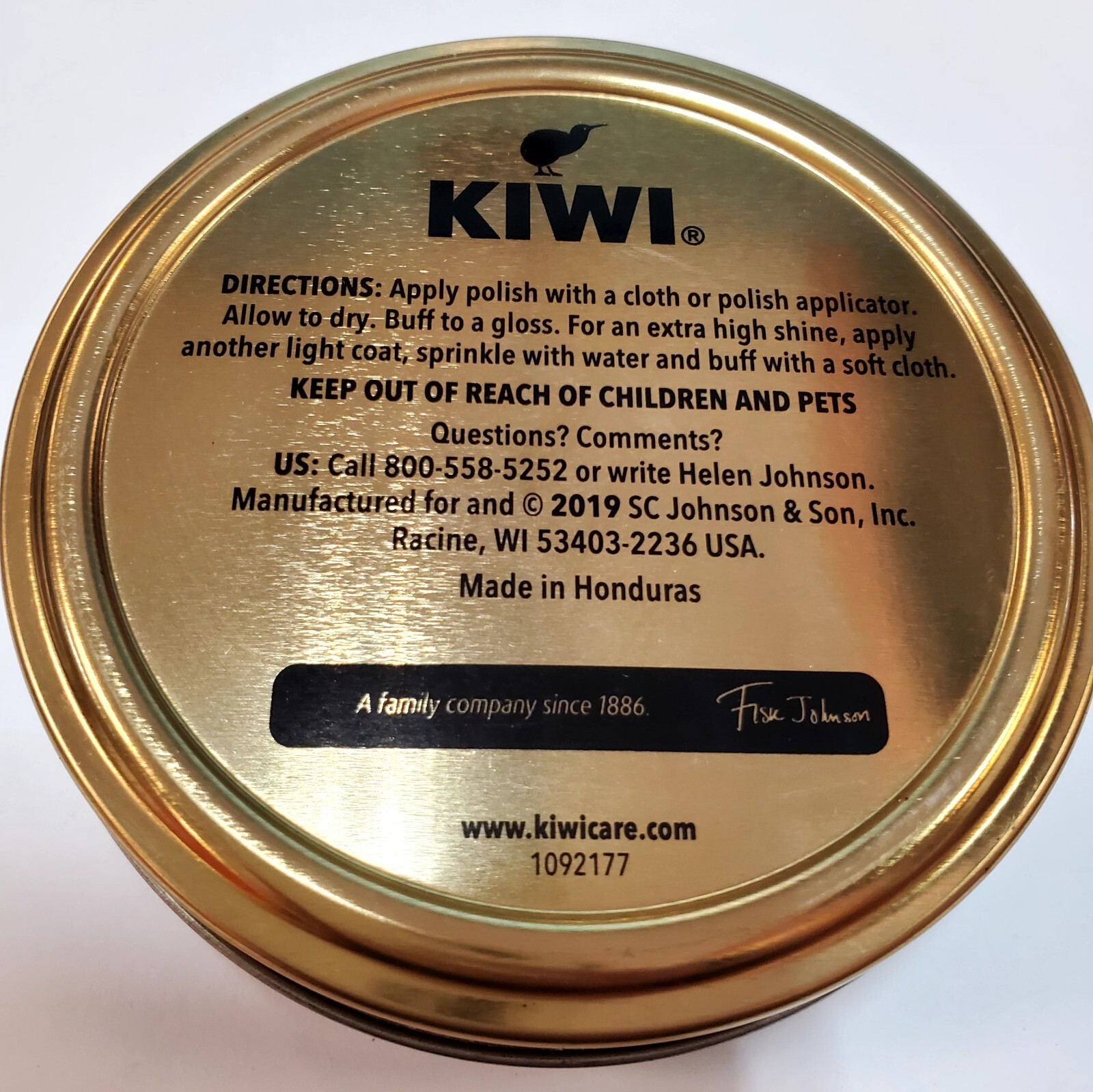 Kiwi Premium Wax Paste Leather Shoe Polish Large 2.5 oz / Small 1.125