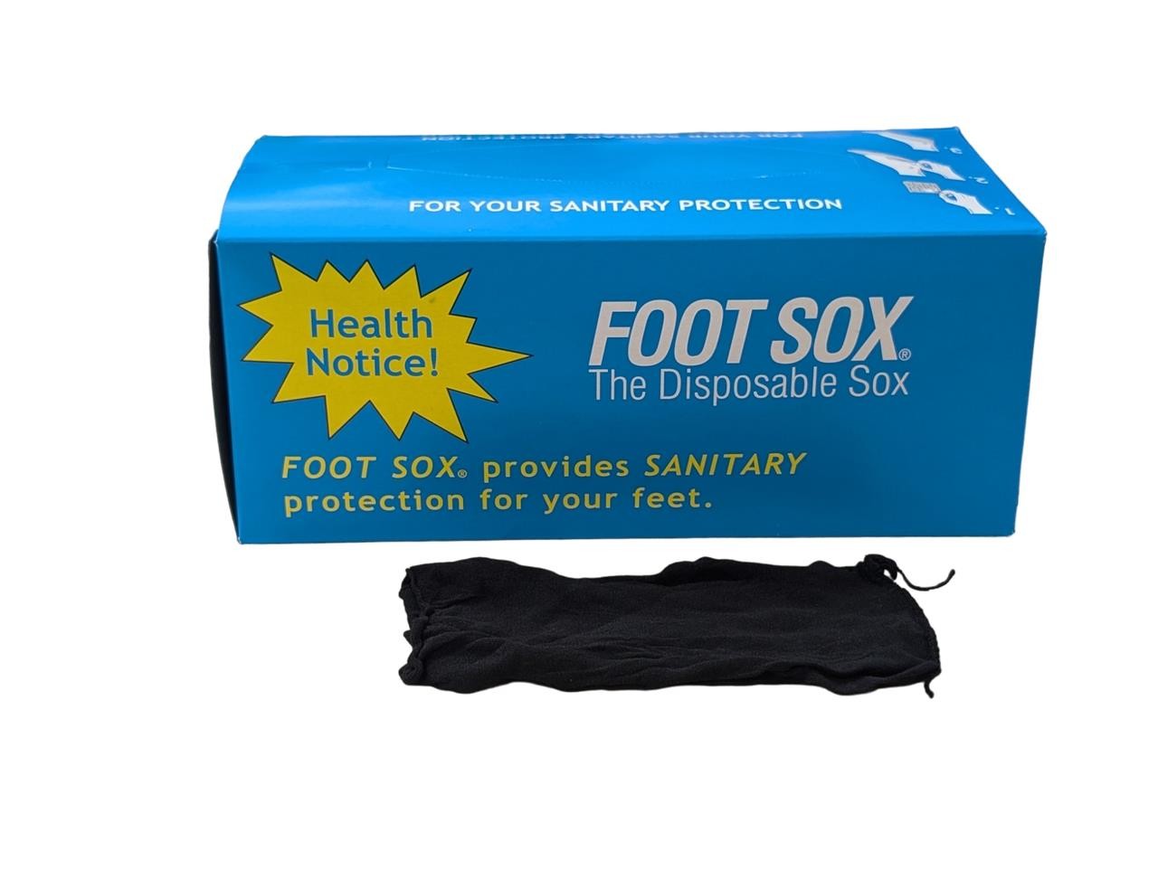 Foot Sox – The Disposable Sanitary Socks | Black, Unisex (144 Sox/Box)