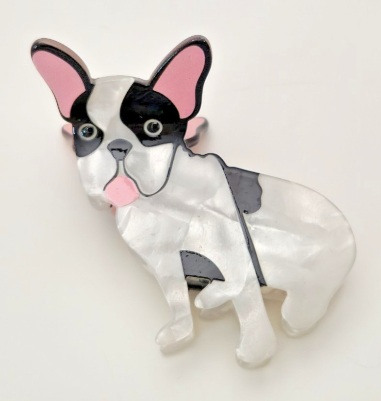 Piper K Dogs Hair Claw Clip French Bulldog