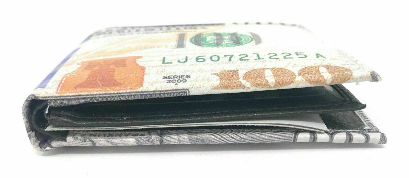 USA 100 Dollar Print Men’s Leather Bifold Novelty Wallet
